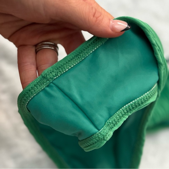 NWT- ZAFUL textured Green Gold Embellished Bikini Set - Picture 6 of 14